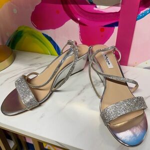 Silver Strappy Sandals by Nina